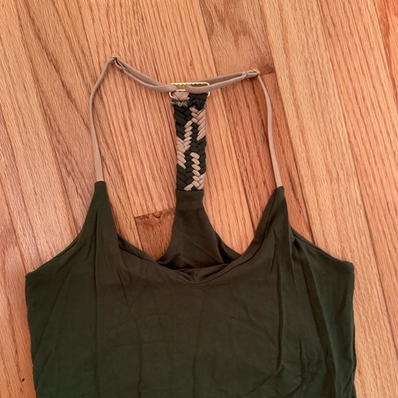 Maxi dark green dress with braided back! Bought is St Barth! 🐚 - Picture 3 of 8